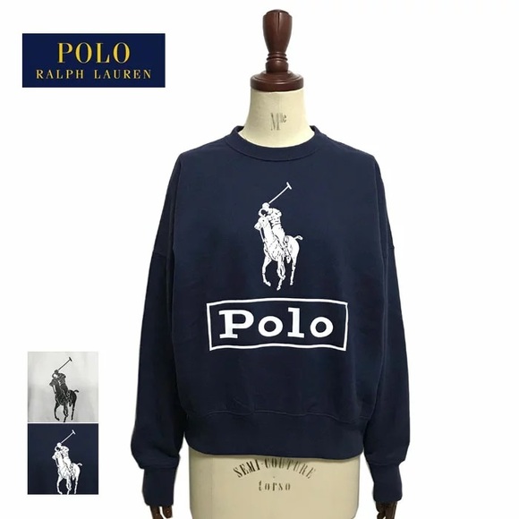 Polo Ralph Lauren Navy Blue Sweatshirt – Women’s Small - Picture 1 of 6